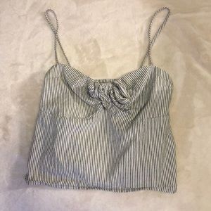 Gray crop top